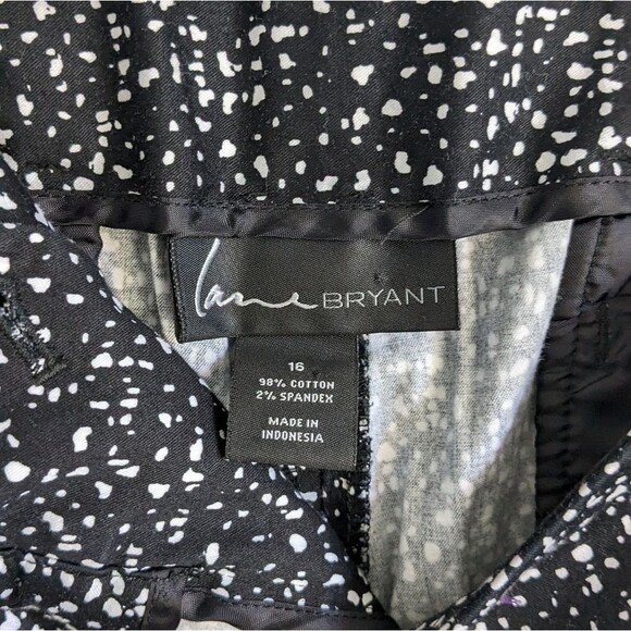 Lane Bryant White Black Stretch Slacks - Picture 4 of 5